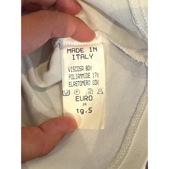 y2k vintage white pink lace ribbon cropped bustier corset crop top made in Italy - Picture 9 of 9